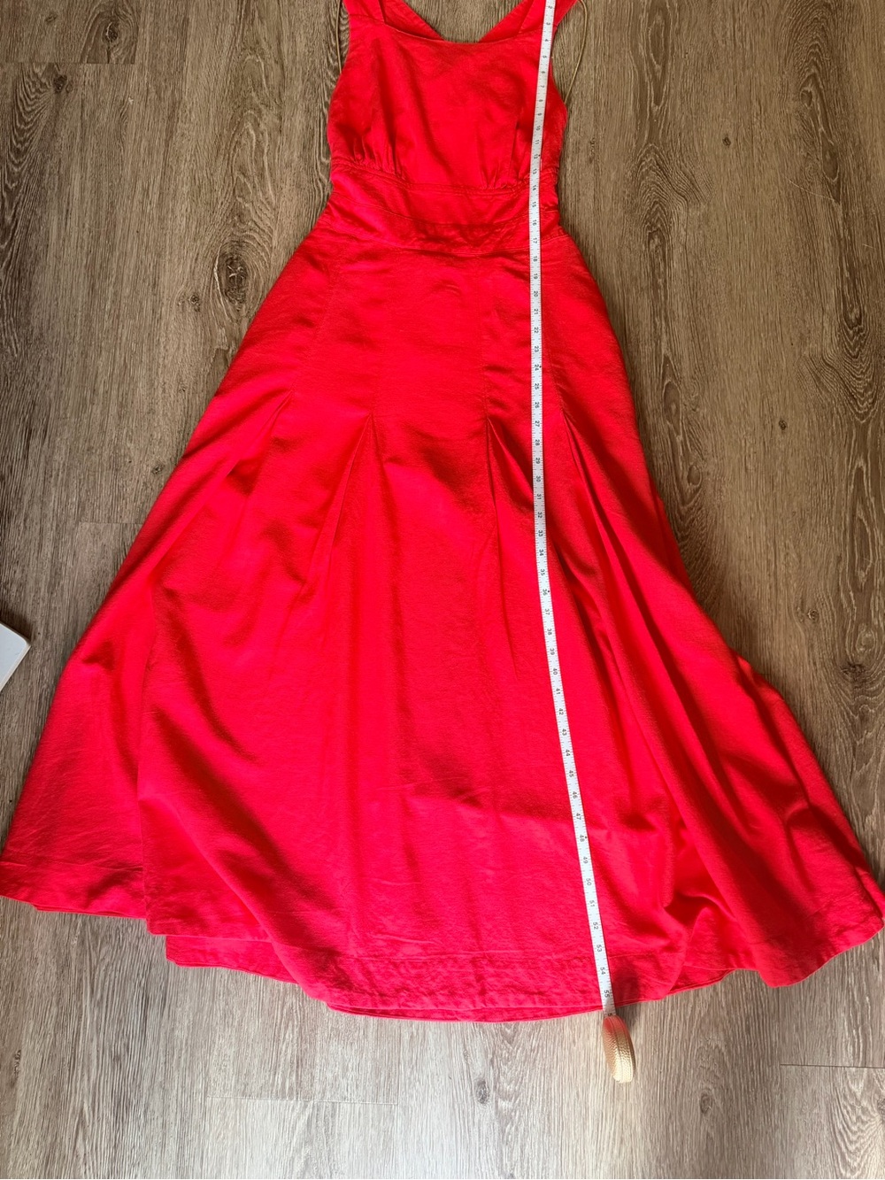 Rachel Zoe Red Linen Blend Cross Back Maxi Dress Size 8 Elegant Evening Gown - Picture 10 of 14